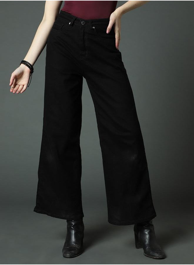 HIGH STAR - Mid Rise Wide Leg Jeans by Styli - Image 1