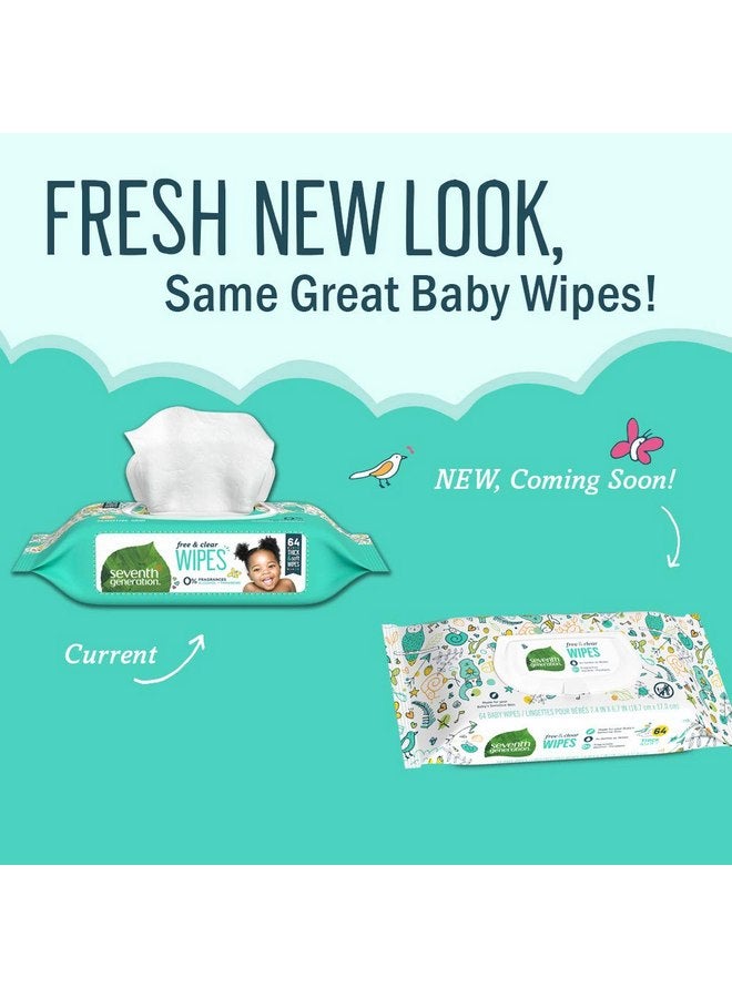 سيفنس جينيريشن مناديل الأطفال من الجيل السابع، مجانية وشفافة مع موزع علوي قابل للطي، 64 منديلًا - Image 2
