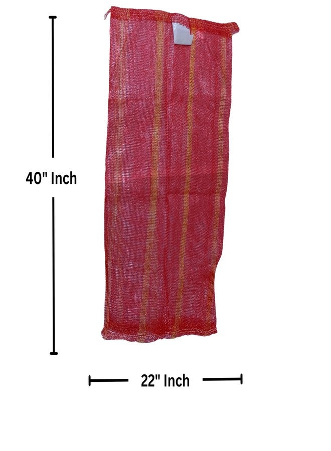 SINGHAL PP Mesh Storage Bags 22x40 Inch with Drawstring, Orange Color | Up to 40kg Capacity Great for Packaging Produce, Vegetables and Fruit | Multipurpose Bora, Bori (10) - Image 3