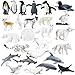 SIENON 26Pack Polar Animal Figures Mini Plastic Arctic Antarctic Sea Creatures Penguin Polar Bear Walrus Snowy Owl Wolf for Kids Educational Christmas Birthday Cake Topper Gift Easter Egg Decor - Image 3