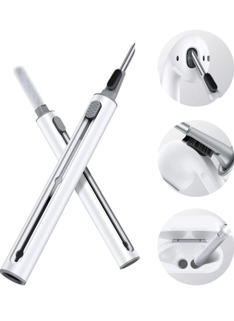 ELTRAZONE Cleaner Kit for Airpods Pro 1 2 Multi-Function Cleaning Pen Soft Brush for Bluetooth Earphones Case, Wireless Earphones, Wireless Earbuds Cleaning Tools for Huawei Samsung MI Earbuds-White  - Image 1