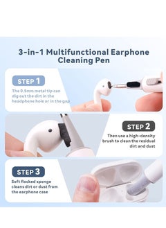 ELTRAZONE Cleaner Kit for Airpods Pro 1 2 Multi-Function Cleaning Pen Soft Brush for Bluetooth Earphones Case, Wireless Earphones, Wireless Earbuds Cleaning Tools for Huawei Samsung MI Earbuds-White  - Image 5