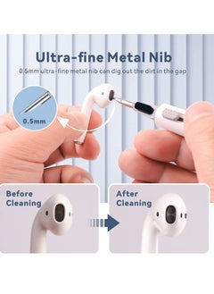 ELTRAZONE Cleaner Kit for Airpods Pro 1 2 Multi-Function Cleaning Pen Soft Brush for Bluetooth Earphones Case, Wireless Earphones, Wireless Earbuds Cleaning Tools for Huawei Samsung MI Earbuds-White  - Image 3