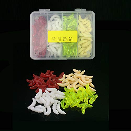 OriGlam 100pcs Fresh Water Fishing Bait, Soft Plastic Worms, Bass Fishing Worms, Soft Bait Shad Fishing Lures, Worm Baits - Image 3