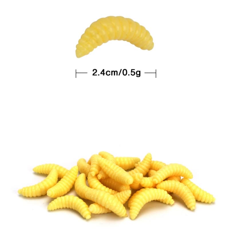 OriGlam 100pcs Fresh Water Fishing Bait, Soft Plastic Worms, Bass Fishing Worms, Soft Bait Shad Fishing Lures, Worm Baits - Image 5