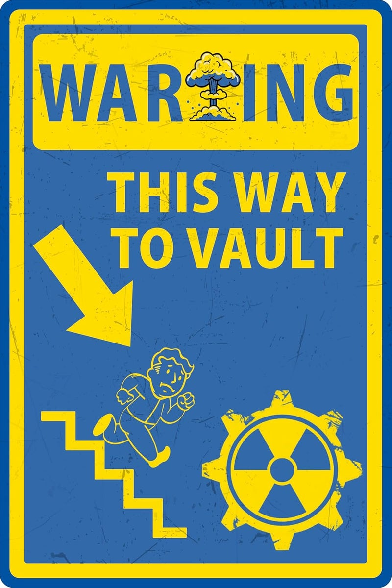 Flinelife Fallout Shelter Warning Sign - Image 1