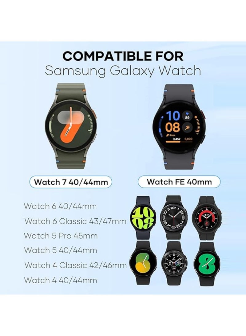 Silicone Band Compatible with Samsung Galaxy Watch 7/6/5/4 47/46/45/44/43/42/40mm Silicone Wave Desgin Strap (Blue) - Image 2