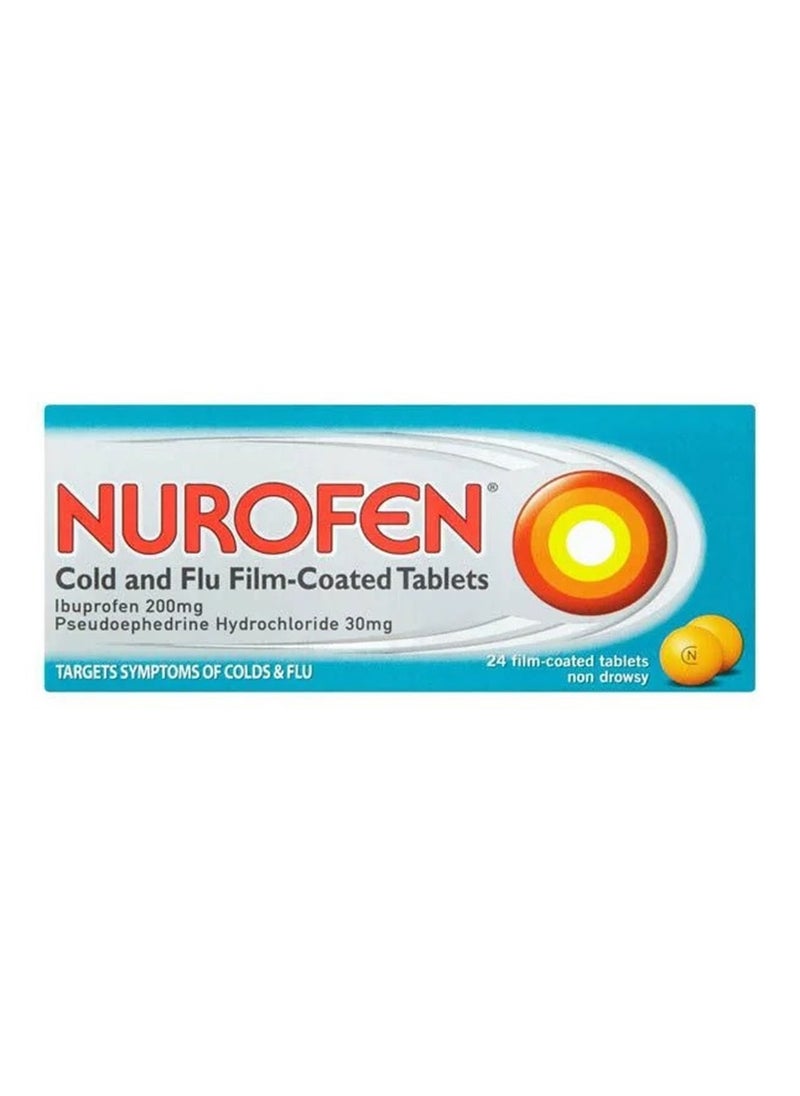 NUROFEN Cold & Flu 24 Filmcoated Tablets  - Image 1