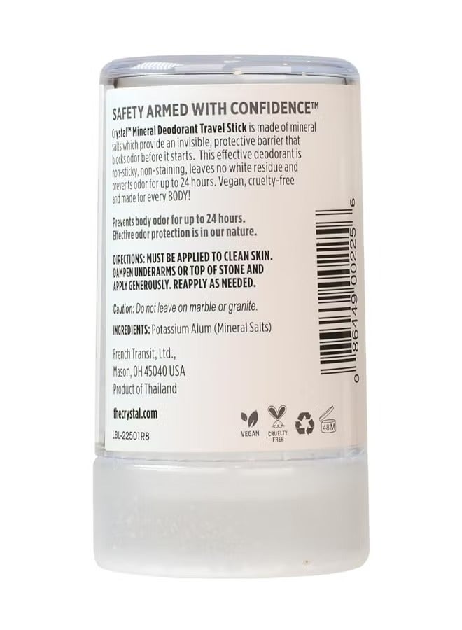 كريستال مزيل عرق كريستال المعدني، مزيل عرق للجسم بدون رائحة، مع حماية من الروائح لمدة 24 ساعة، غير ملطخ وغير لزج، مزيل عرق بحجم مناسب للسفر، خالٍ من كلوريد الألومنيوم والبارابين، 1.5 أونصة سائلة - Image 2