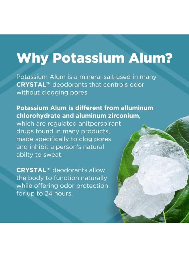 كريستال مزيل عرق كريستال المعدني، مزيل عرق للجسم بدون رائحة، مع حماية من الروائح لمدة 24 ساعة، غير ملطخ وغير لزج، مزيل عرق بحجم مناسب للسفر، خالٍ من كلوريد الألومنيوم والبارابين، 1.5 أونصة سائلة - Image 5