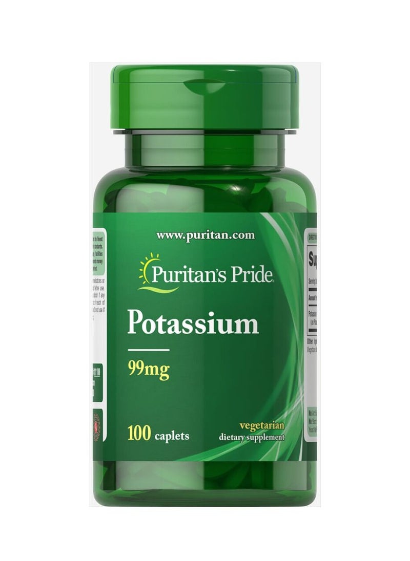 Puritan's Pride Potassium 99 mg  (100 caplets)  - Image 1