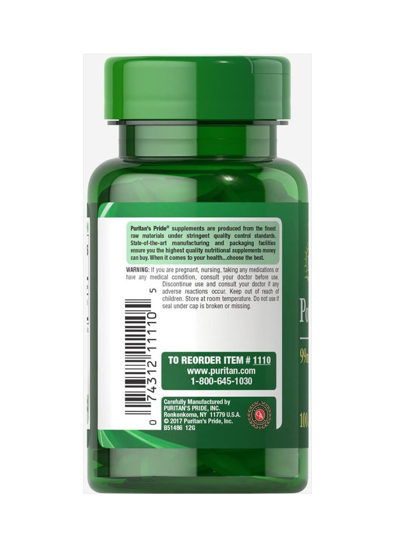 Puritan's Pride Potassium 99 mg  (100 caplets)  - Image 3