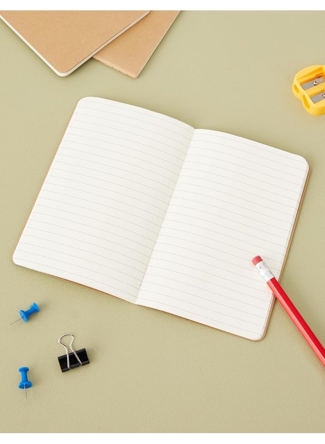 Moleskine 9 x 14 cm Cahier Journal Set 3 Notebooks with Ruled Pages Cardboard Cover and Visible Cotton Stiching - Kraft Brown - Image 5