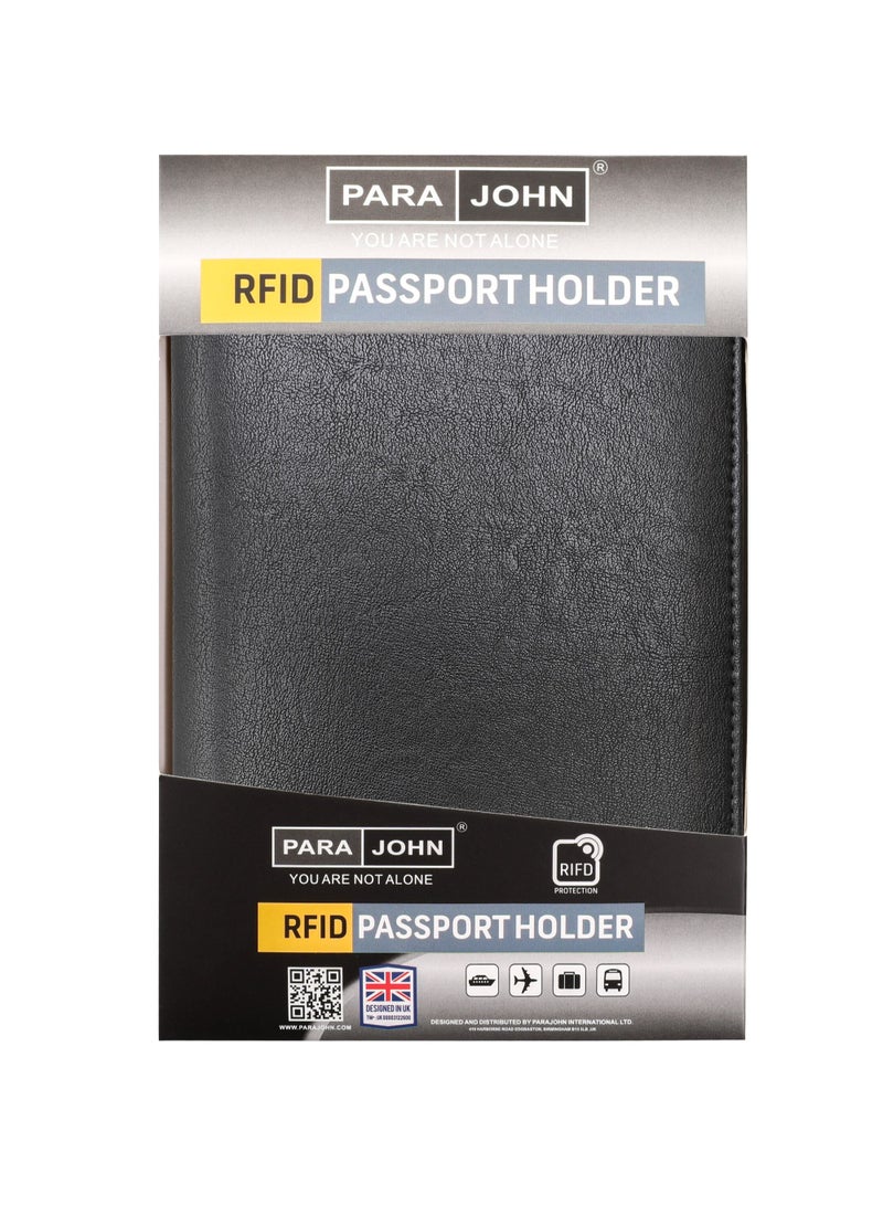PARAJOHN RFID Blocking Slim & Lightweight Genuine Leather Passport Holder Cover Case & Travel Wallet for Men And Women - Image 2