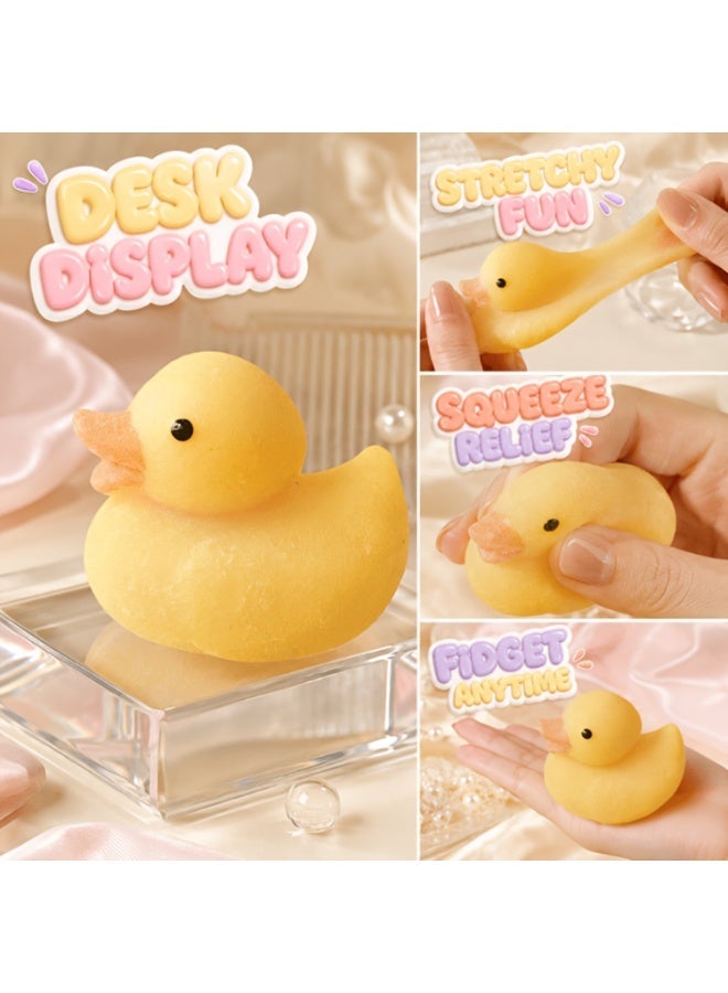 4pcs - Little Yellow Duck Squeezable Toy, Cute Little Duck Squeezable Toy, Stress Relief Toy, Soft Handheld Everyday Relaxation Item, Suitable for Adults, Teenagers, Students, Office Workers, Travel, Car, Backpack, etc. - Image 2