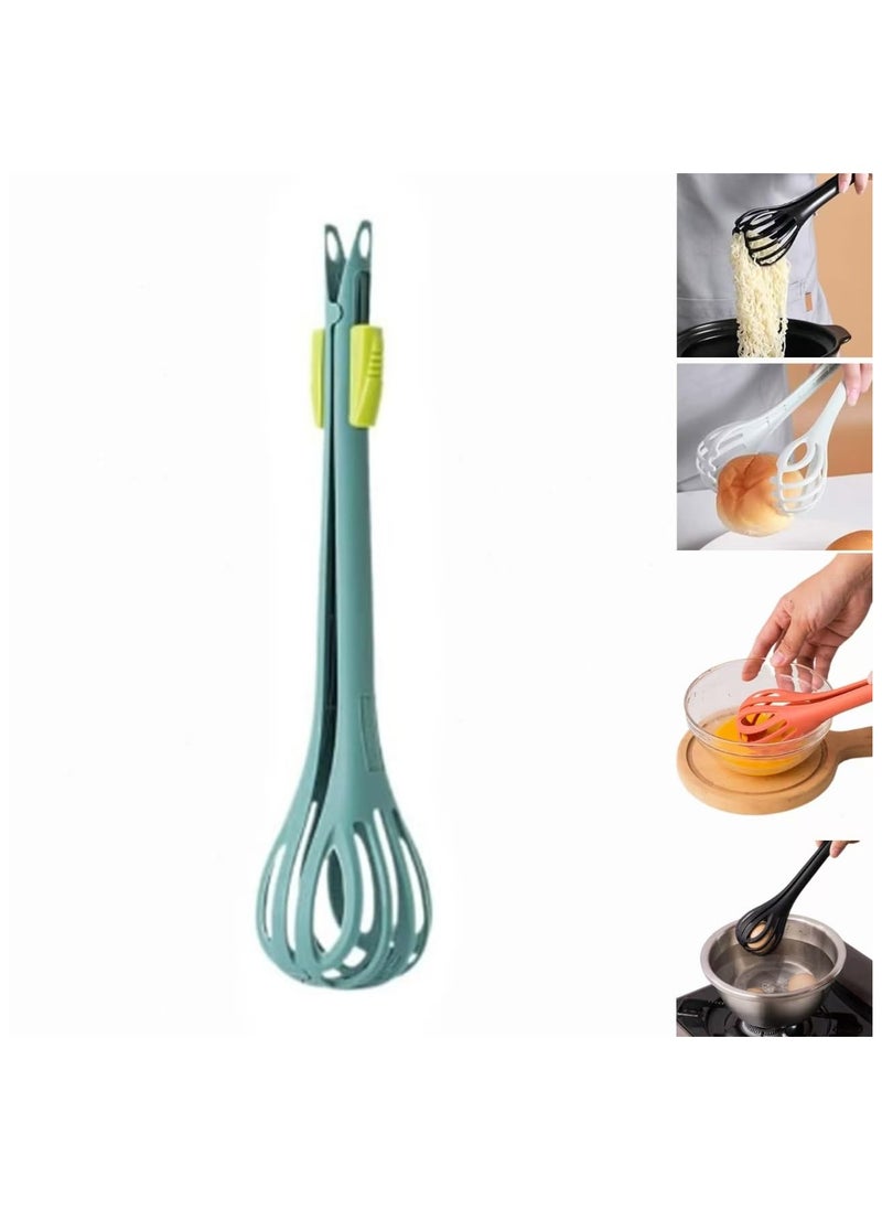 CMGTYYD 2 in 1 Food Clip & Egg Whisk, Multifunctional Egg Beater, Handheld Egg Whisk Blender Bread Clip, Bread Clip Handheld Blende, Multifunctional Kitchen Tool for Cooking, Mixing, Barbecue Green  - Image 1