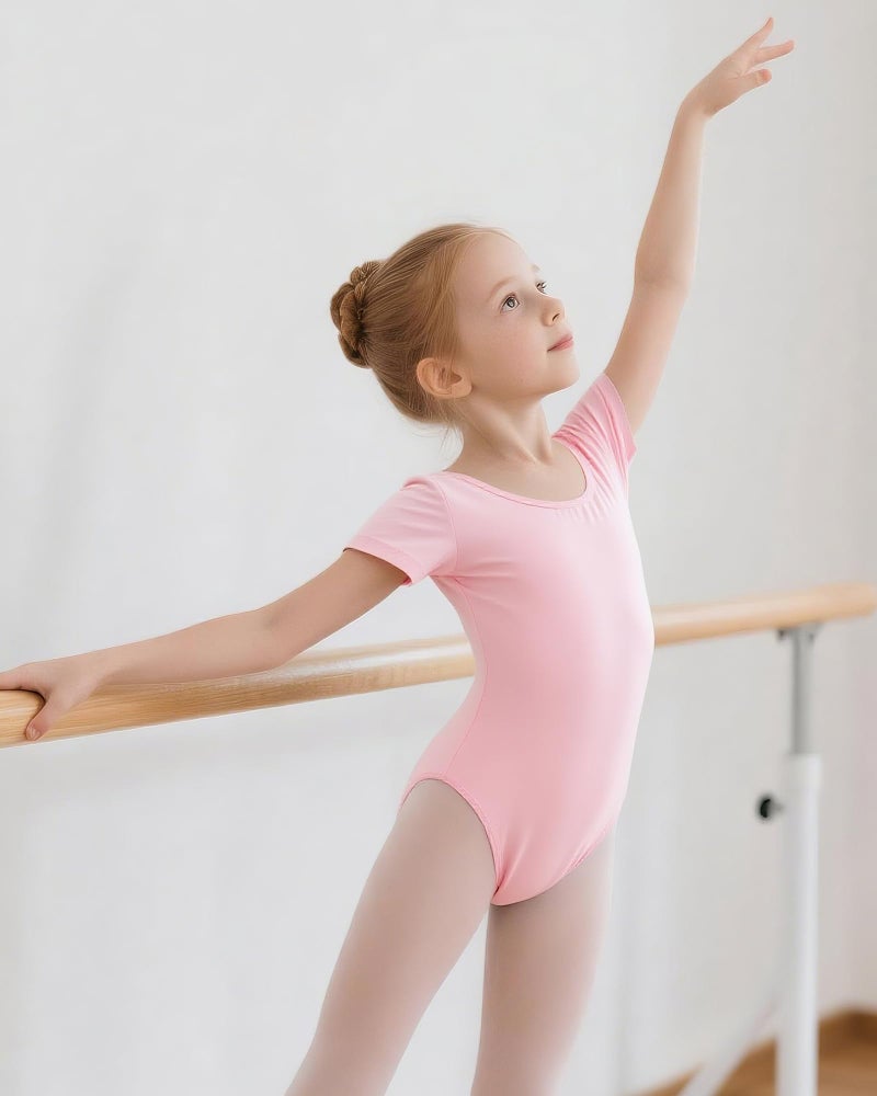iMucci Short Sleeve Leotards for Girls Ballet Leotard Gymnastics Leotards for Girls Dance Leotard for Toddler Ballerina Kids Outfits 2-14 Years - Image 4