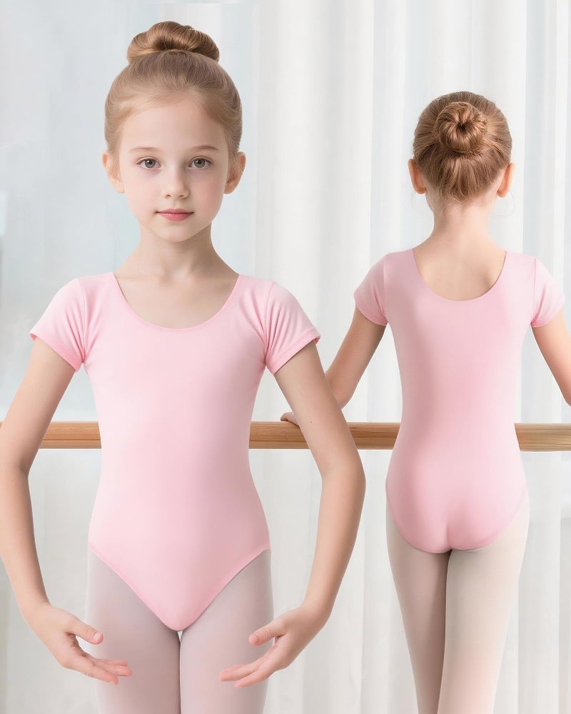 iMucci Short Sleeve Leotards for Girls Ballet Leotard Gymnastics Leotards for Girls Dance Leotard for Toddler Ballerina Kids Outfits 2-14 Years - Image 2