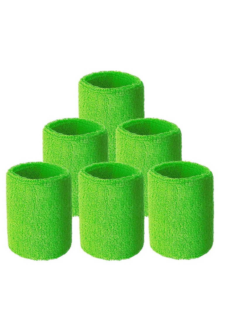 Spall Direct Absorbent Wrist Sweatbands for Athletic Men and Women - 6 Pcs Tennis Wrist Sweat Bands for Gym & Running-Wicking Wristbands for Exercise - Image 5