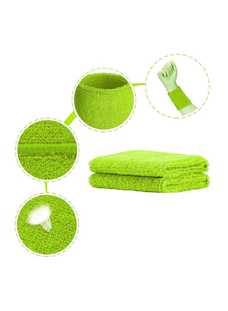 Spall Direct Absorbent Wrist Sweatbands for Athletic Men and Women - 6 Pcs Tennis Wrist Sweat Bands for Gym & Running-Wicking Wristbands for Exercise - Image 2