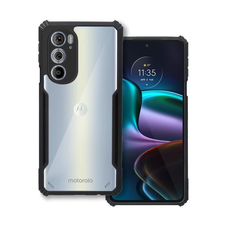 Plus 360 Degree Protection Black Border Back Cover for Motorola Edge 30 Pro - Image 5