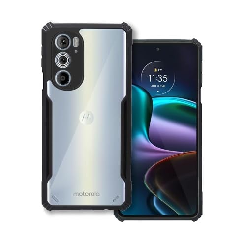 Plus 360 Degree Protection Black Border Back Cover for Motorola Edge 30 Pro - Image 1