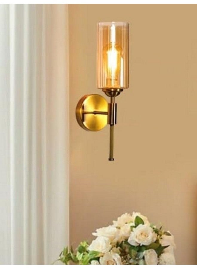 kinis Luster American Style Wall Sconces, Bedside Wall Lamp Wall Mount Light with Bell Head Metal Shade for Living Room Bedside Bedroom Indoor Doorway, Gold (Pack of 2, Without Bulb) - Image 3