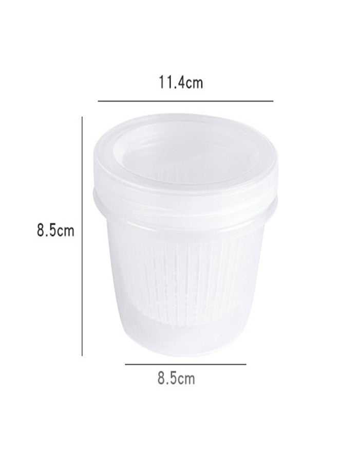 FUNOMOCYA Airtight Food Storage Box for Refrigerator Portable 4.4 Inch Round Plastic Crisper Container for Garlic Onion Ginger Preservation - Image 4