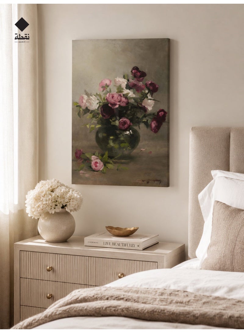 Nuqta Premium canvas wall art with a hidden frame measuring 60x40 cm - Image 3