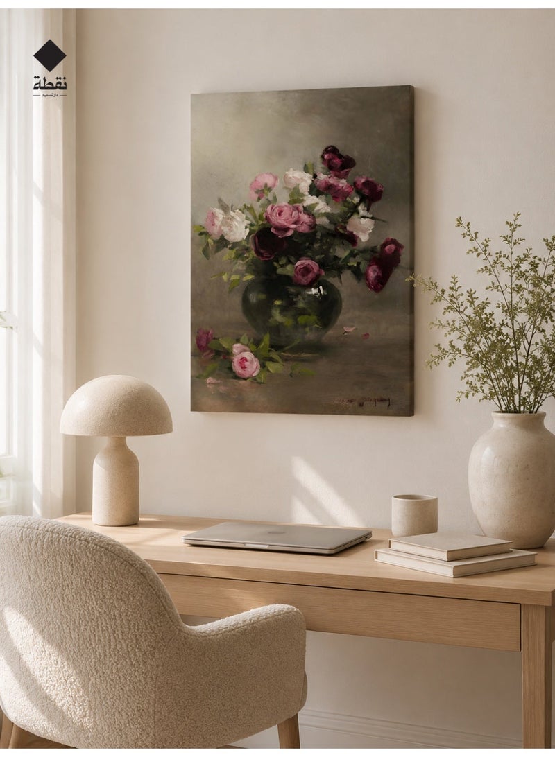 Nuqta Premium canvas wall art with a hidden frame measuring 60x40 cm - Image 2