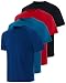 REALESSENTIALS Real Essentials 4 Pack Mens Short Sleeve Rash Guard Shirt Quick Dry UPF 50 Sun Protection Swim Available in Big  Tall - Image 2