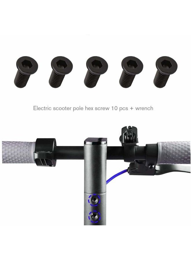 Create idea 10Pcs Electric Scooter M5 Handlebar Hex Screws with Wrench Skateboard Accessories Compatible with Xiaomi M365 1S Essential Pro 2 - Image 5