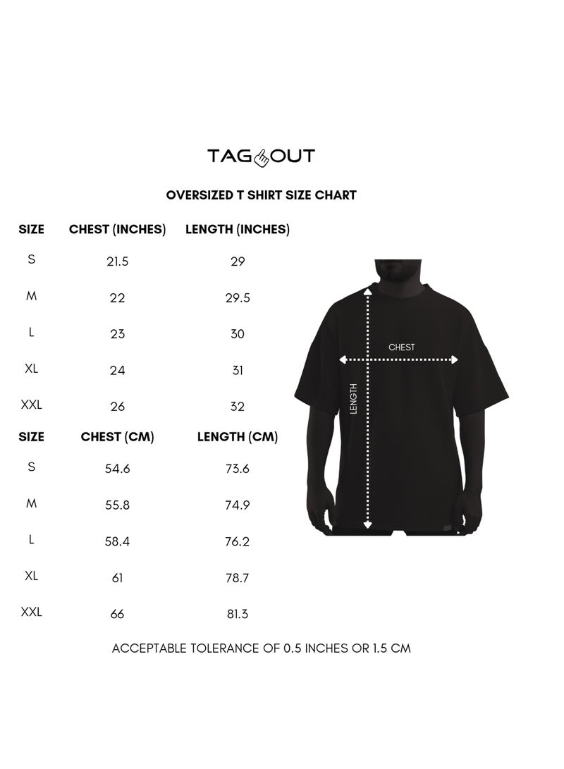 TAG OUT Unisex Summer Oversized Loose T-shirt Drop Shoulder Boxy Fit  - Image 4