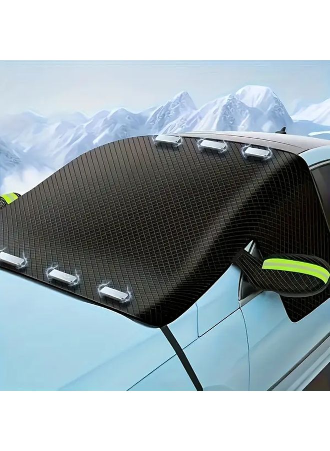 Green Ear 6 Magnets All Season Car Windshield Cover Snow Sun UV Resistant Easy Install - Image 2