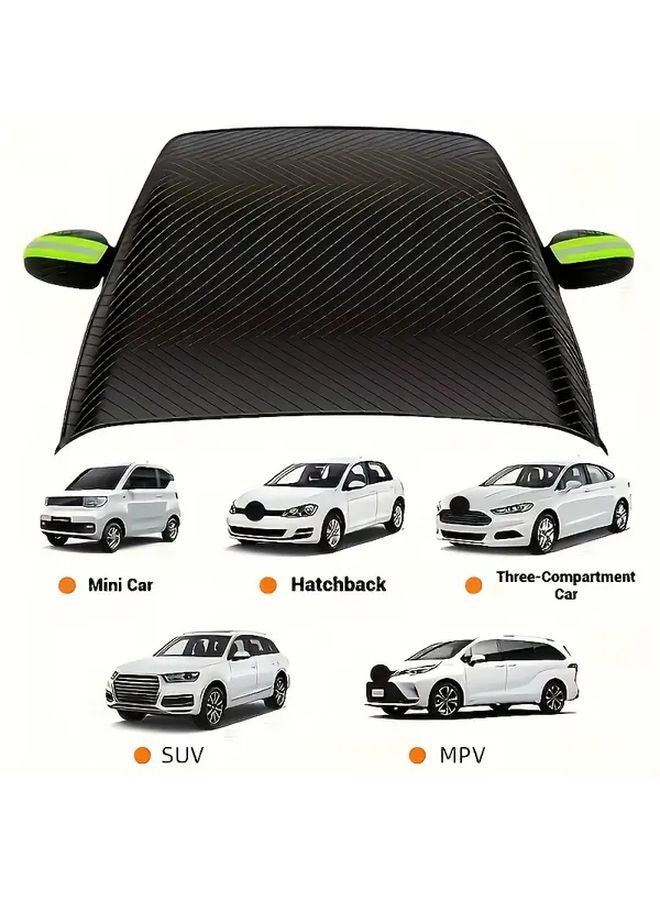 Green Ear 6 Magnets All Season Car Windshield Cover Snow Sun UV Resistant Easy Install - Image 1