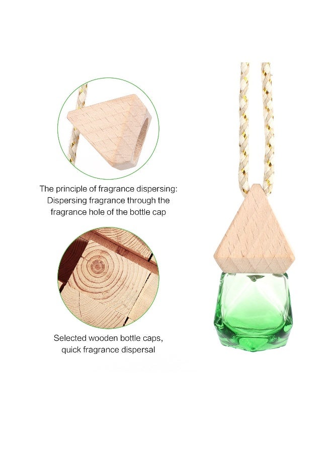 Generic Car Perfume Diffuser Set - 5 Refillable 8ml Glass Bottles, Stylish Air Fresheners for Car, Home & Office, Perfect Hanging Decor  - Image 2