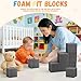 TRENDBOX 24PCS 5 x 5 x 5 Foam Pit Blocks Sponge Cubes Foam Pit Cubes Sponge Blocks for Amusement Park Gymnastics Freerunning and Parkour Courses Drak Gray - Image 3