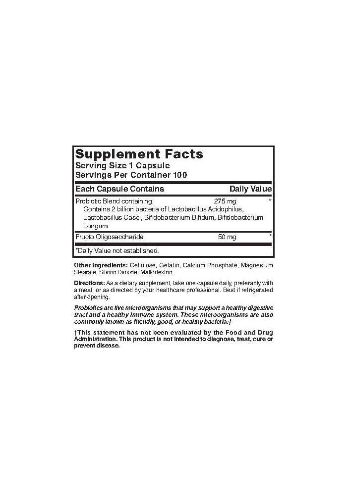 Nature's Blend Probiotic Blend Dietary Supplement - 100 Capsules for Digestive Health - Image 3