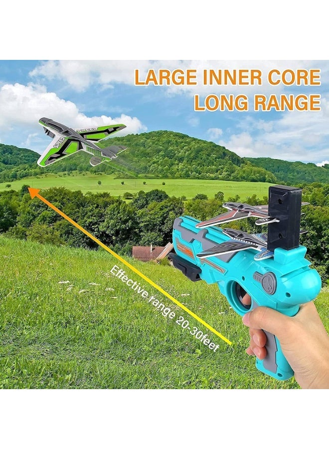 WAHA TOYS Airplane Launcher Gun Toy with 4 Foam Glider Planes | One-Click Ejection Shooter | Outdoor Flying Plane Game for Kids Boys & Girls - Image 5