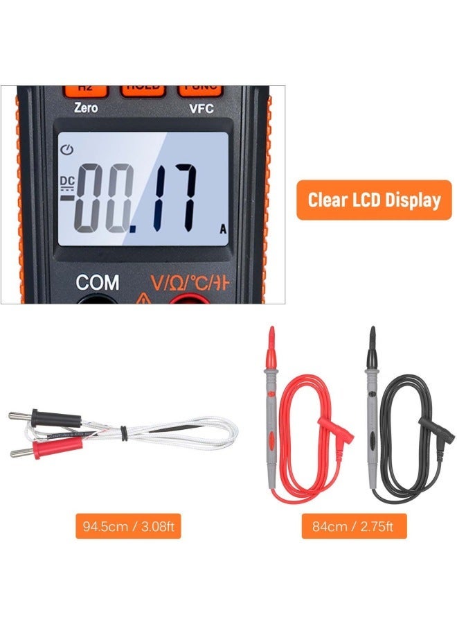 NIBEMINENT Digital Clamp Meter Black/Orange/Grey 19x7.1x3cm - Image 3