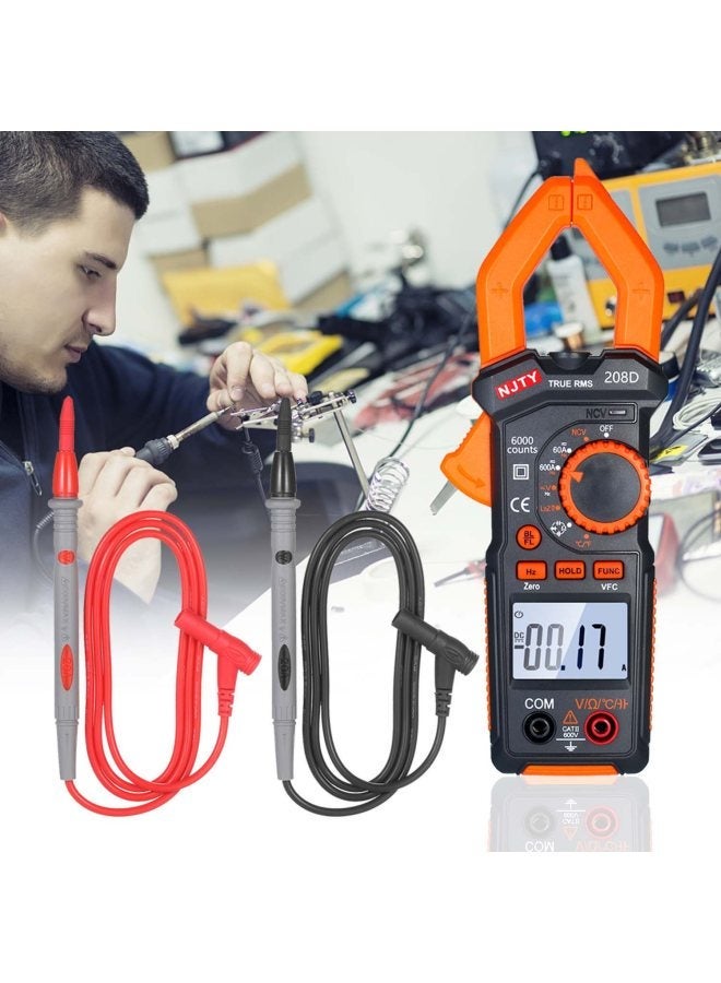NIBEMINENT Digital Clamp Meter Black/Orange/Grey 19x7.1x3cm - Image 4