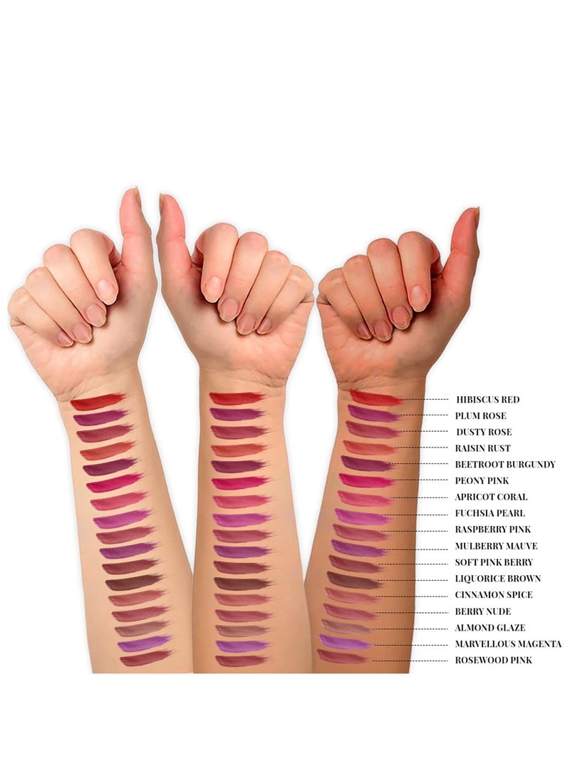 Just Herbs Just Herbs Ayurvedic Creamy Matte Long Lasting Liquid Lipstick  - Image 3
