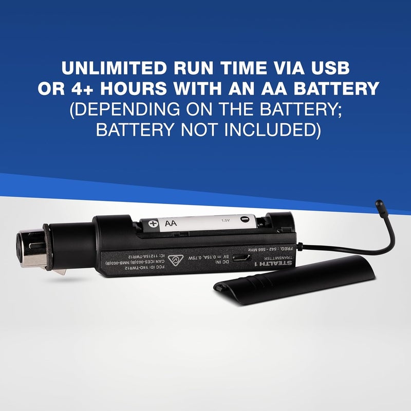 ألتو نظام PROFESSIONAL Stealth 1 - نظام صوتي لاسلكي أحادي UHF مع موصل XLR، جهاز إرسال واستقبال لمكبرات الصوت النشطة، خلاطات الصوت والميكروفونات الديناميكية - Image 4