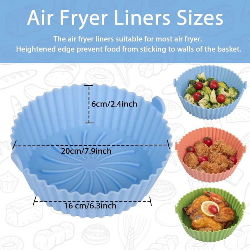 Loveuing Air Fryer Silicone Liners Reusable NonStick Air Fryer Silicone Pot Liner Compatible with COSORI Air Fryer Basket Accessories Fit 36 Qt  - Image 3