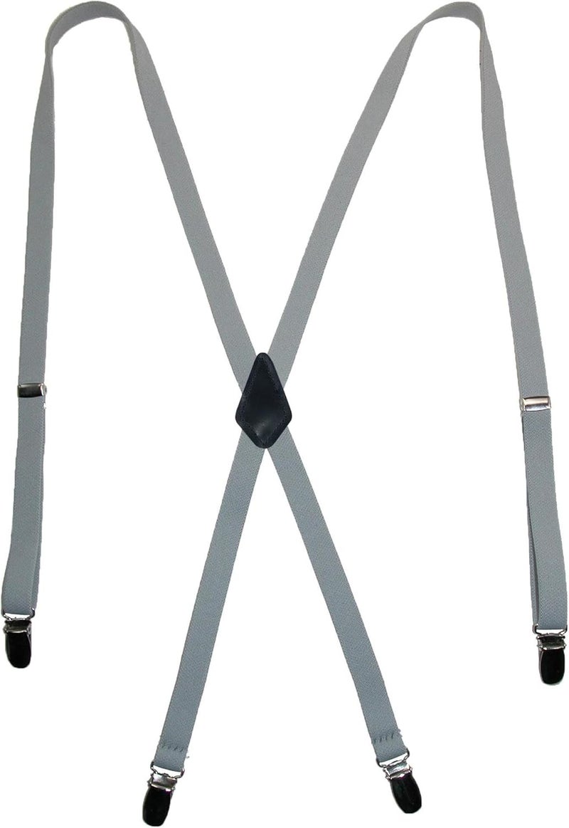 CTM Women's Elastic Clip-End 1/2 Inch Skinny Urban Suspenders - Image 3