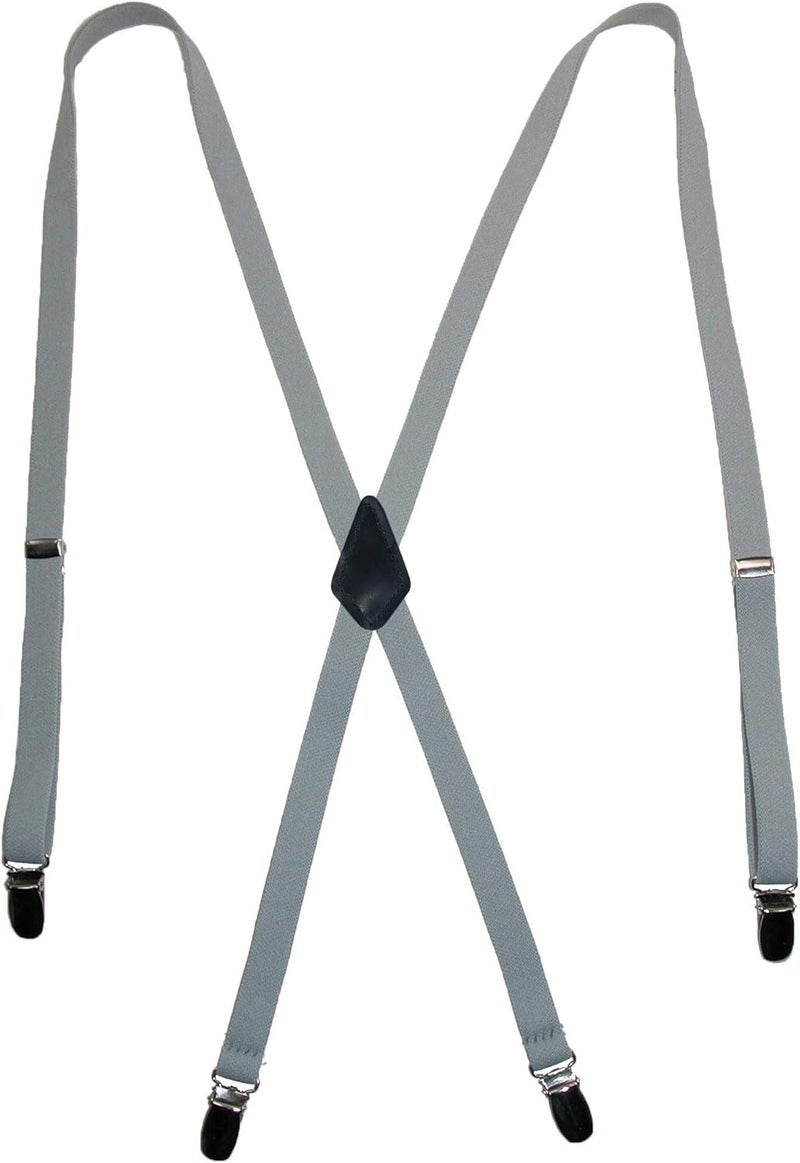 CTM Women's Elastic Clip-End 1/2 Inch Skinny Urban Suspenders - Image 4