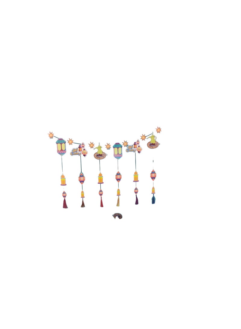 WSM Wall Banner Flags For Ramadan Decoration Easy Hanging With String 3 Meter Length - Image 3