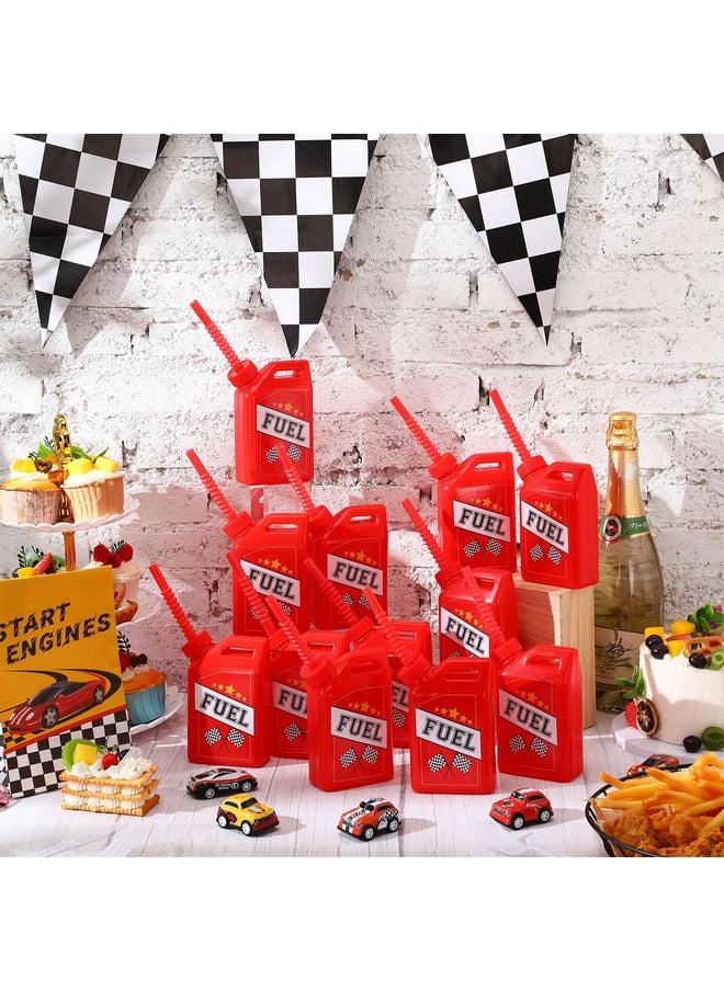 Mifoci Mifoci 24 Pack Race Car Fuel Can Cups Set 11 oz Car Fuel Can Drinking Cups with Straw Racing Car Theme Birthday Party Favor for Kids Racing Car Theme Birthday Party Baby Shower Supplies  - Image 4