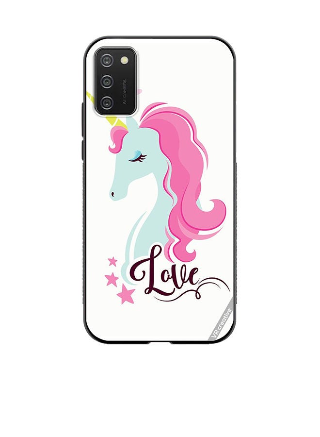 VR CREATIVE Protective Case Cover For Samsung Galaxy A03s Love Unicorn Design Multicolour - Image 1