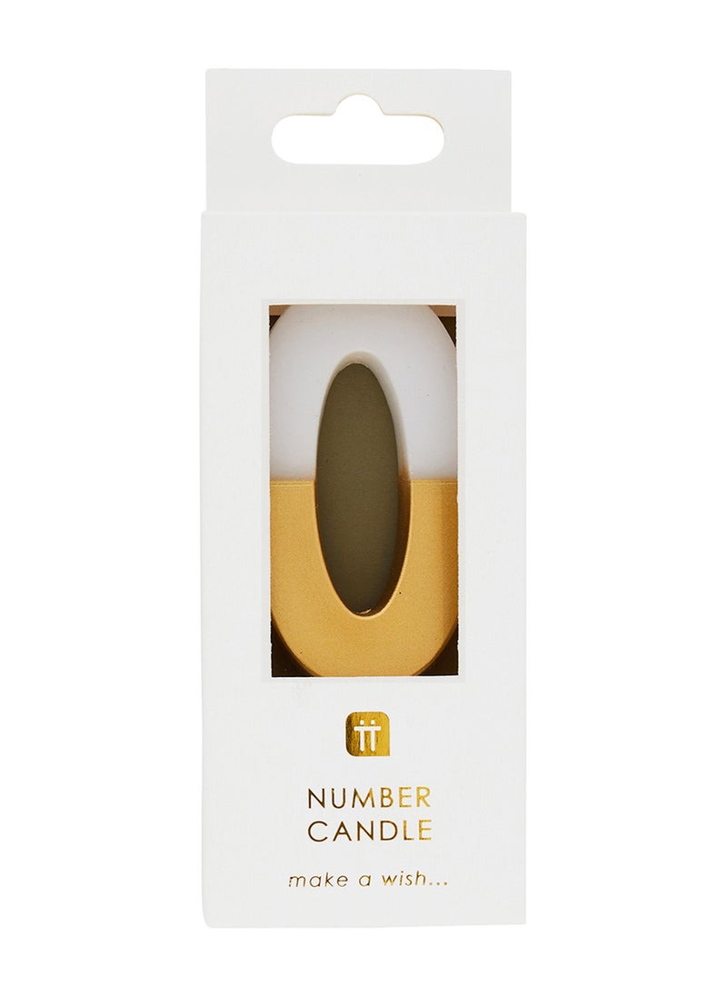 Talking Tables Talking Tables 0 Number Birthday Candles, Gold Candle for Cake Decoration, Candle for Birthday Cake Topper, Anniversary Cake Number Candle. Candles stick for special occasions such as birthdays and Anniversaries.  - Image 3